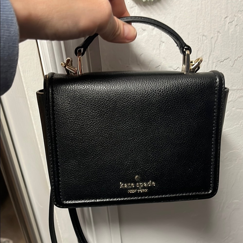 Kate Spade Black Crossbody Bag with Gold Hardware